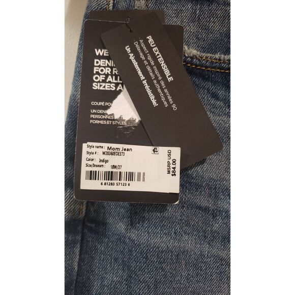Silver Jeans High Rise‎ Tapered Leg Mom Jeans Size 18Wx27 - NWT - Picture 3 of 8